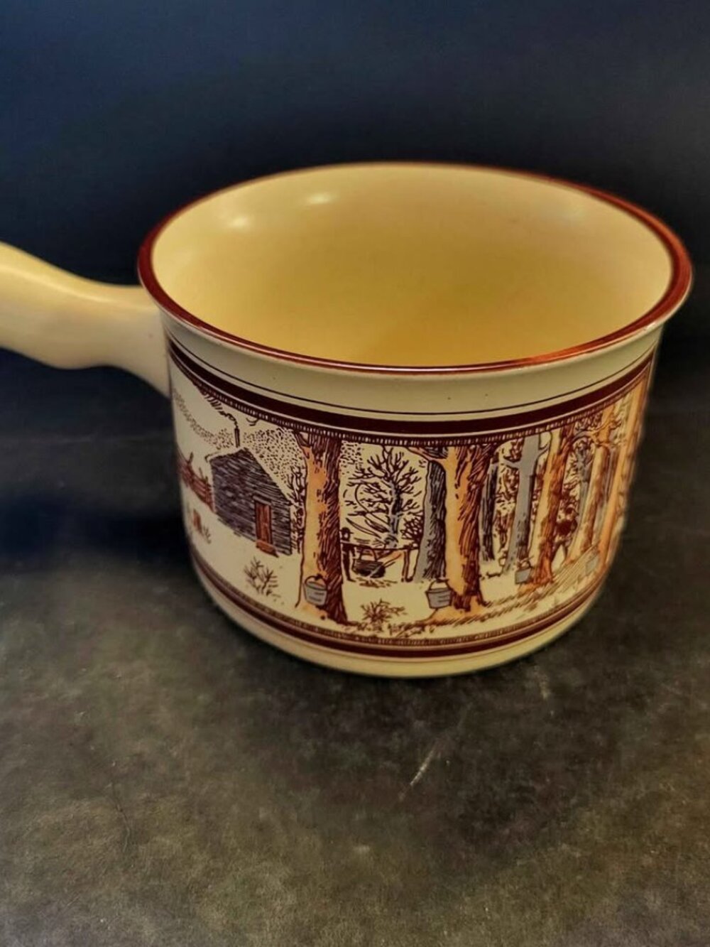 Vintage 1986 Watkins Almanac Soup Bowl Featuring A March 1904 Design